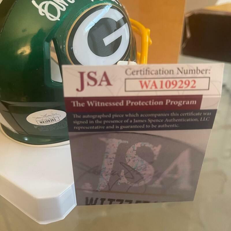 DORSEY LEVENS GREEN BAY PACKERS SIGNED AUTO FLASH MINI HELMET JSA WA109292