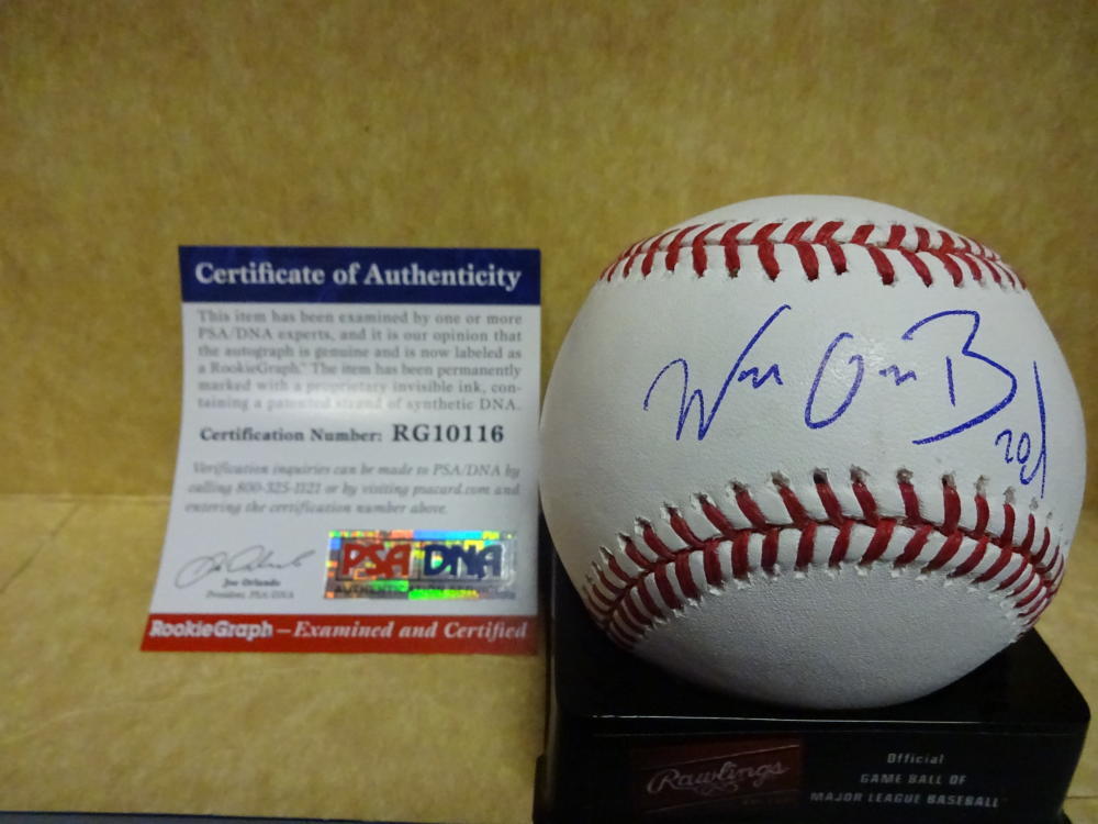 WUILMER BECERRA NEW YORK METS ROOKIE GRAPH SIGNED MAJOR LEAGUE BASEBALL PSA RG10