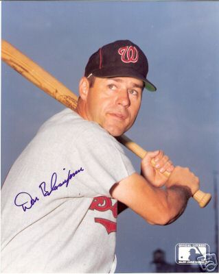 DON BLASINGAME   WASHINGTON SENATORS  SIGNED 8X10 PHOTO