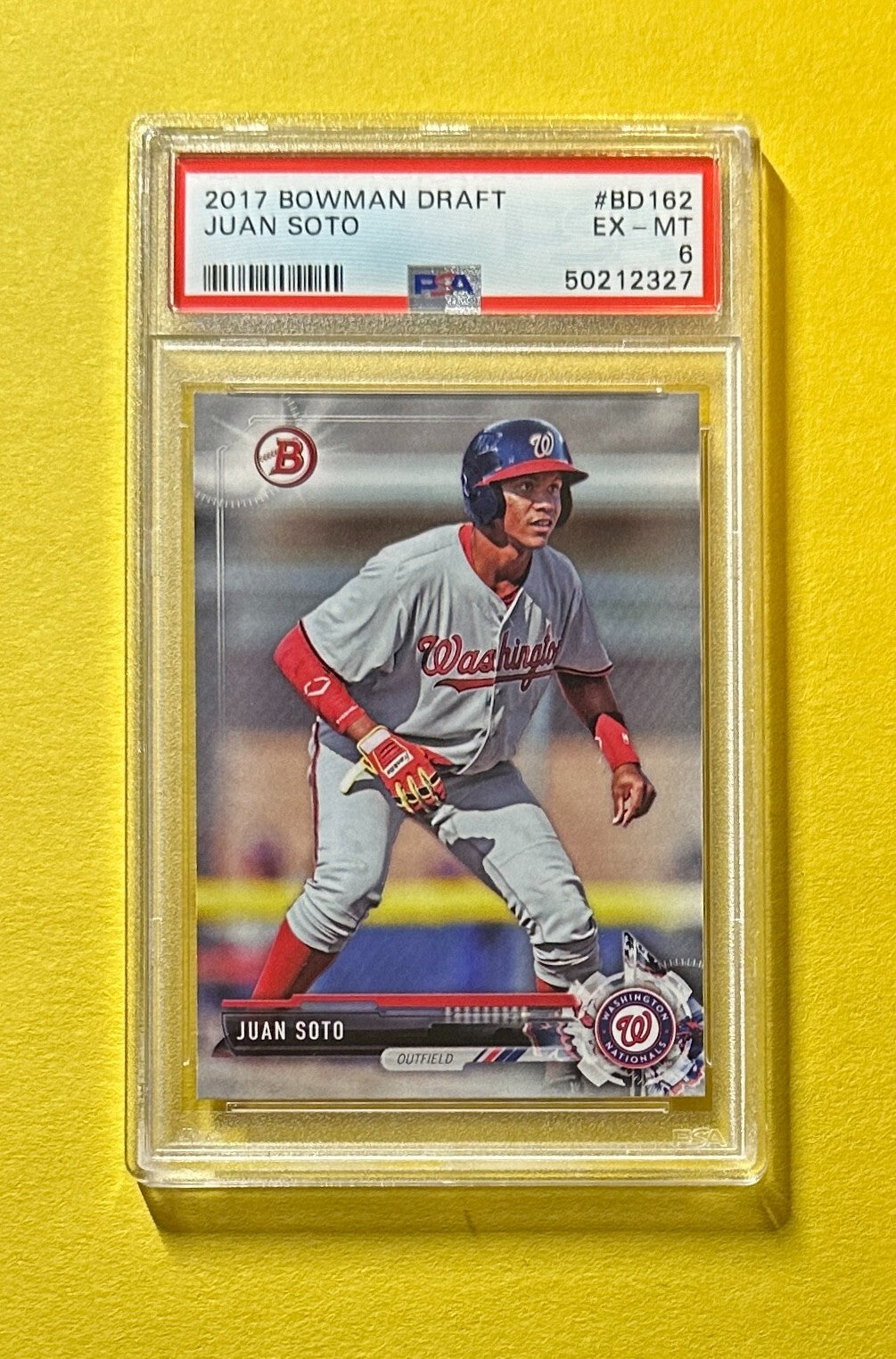 2017 BOWMAN DRAFT JUAN SOTO #BD162 PSA EX-MT 6 NATIONALS