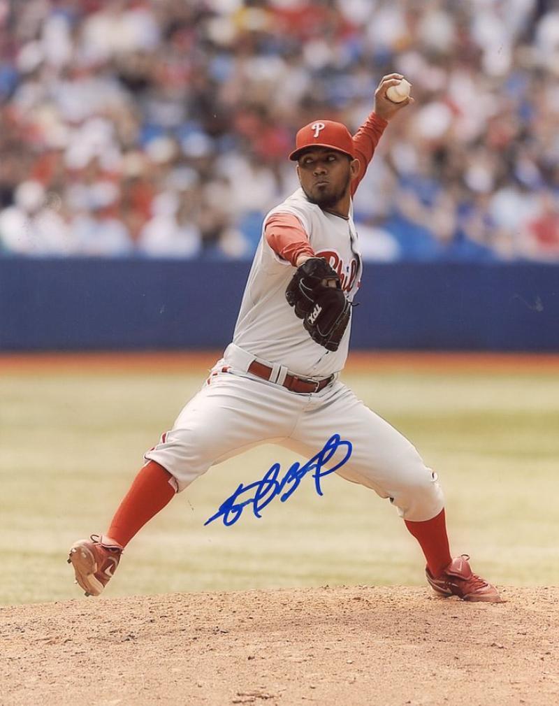 ANTONIO BASTARDO PHILADELPHIA PHILLIES SIGNED AUTOGRAPHED ACTION 8X10 PHOTOS W/C
