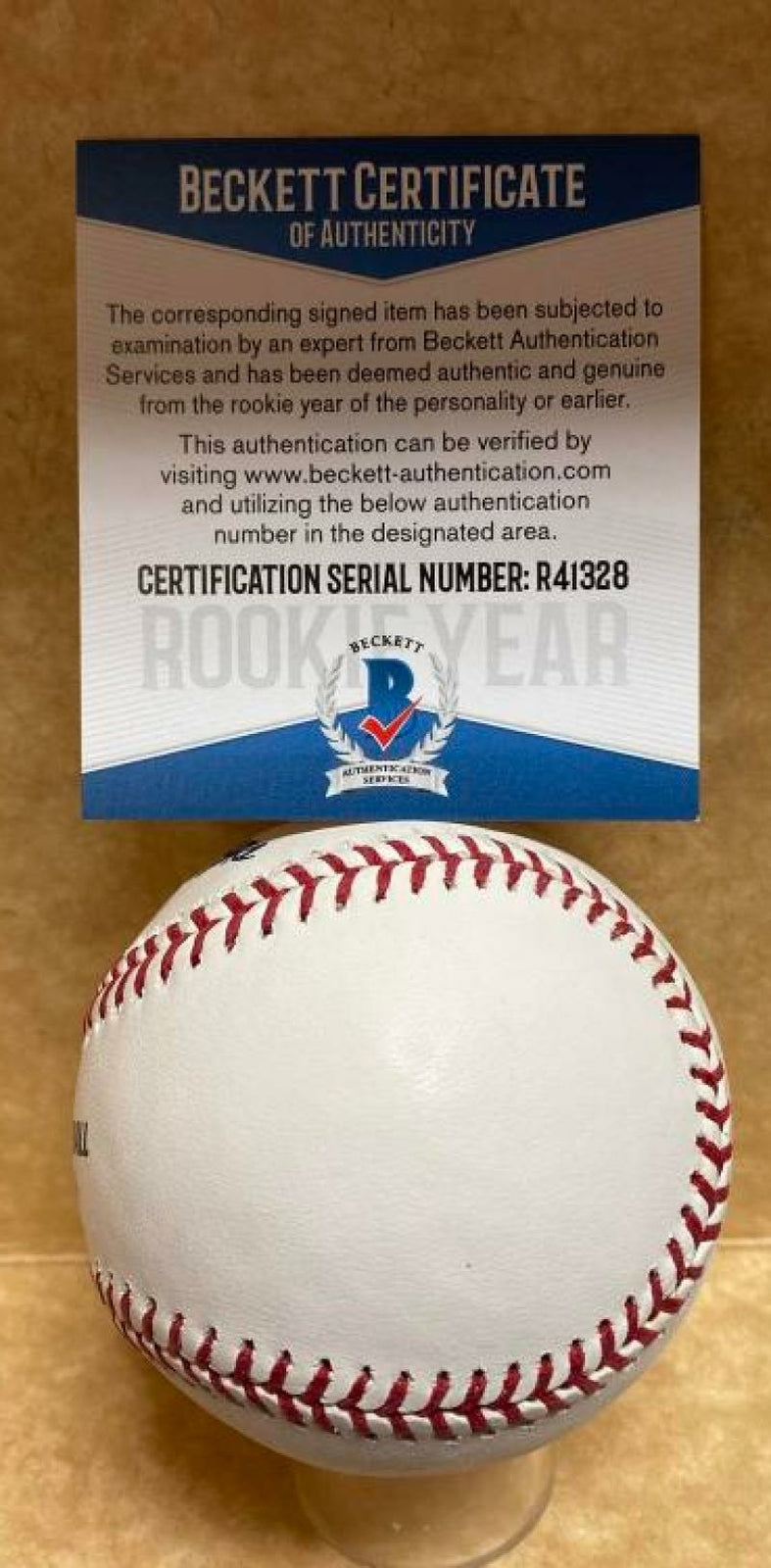 TREVOR STEPHAN  NEW YORK YANKEES ROOKIE YEAR SIGNED M.L. BASEBALL BECKETT R41328