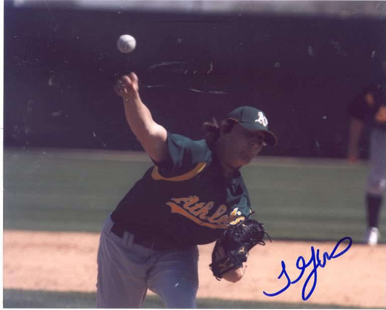 JARED LANSFORD OAKLAND A'S SIGNED 8X10 PHOTO W/COA