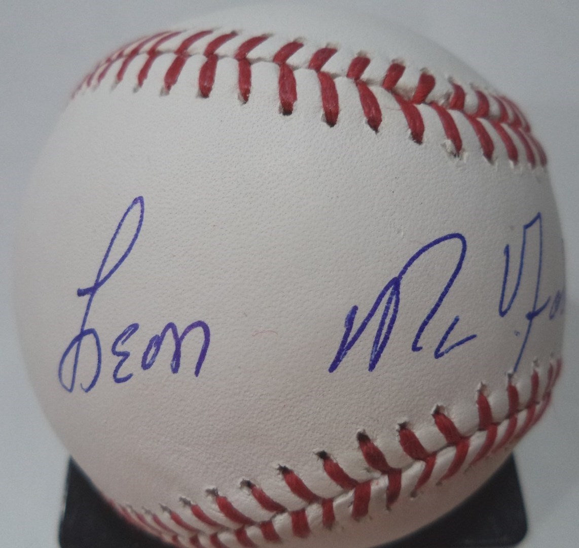 LEON MCFADDEN HOUSTON ASTROS RARE SIGNED AUTOGRAPHED ROMLB BASEBALL W/COA