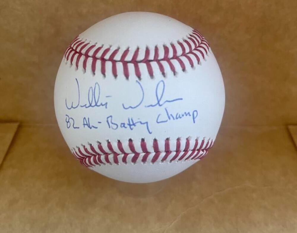 WILLIE WILSON 82 A.L. BATTING CHAMP SIGNED AUTO M.L.BASEBALL BAS AUTHENTICATED