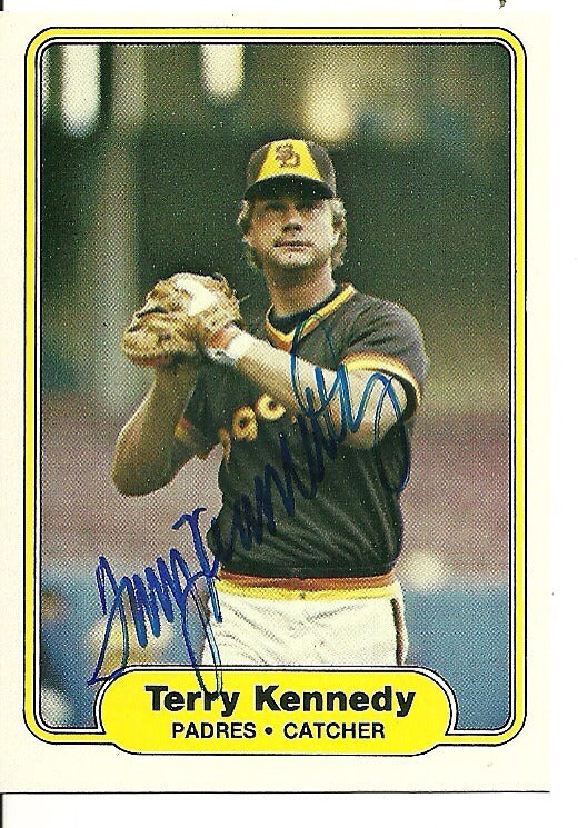 TERRY KENNEDY SAN DIEGO PADRES SIGNED AUTOGRAPHED 1982 FLEER #574 W/COA