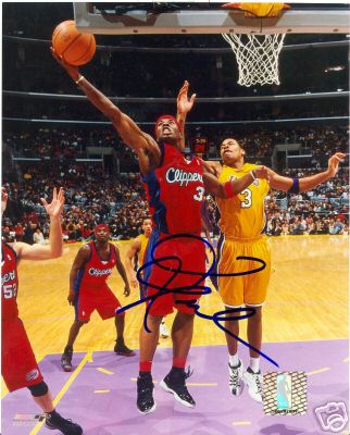 QUENTIN RICHARDSON LOS ANGELES CLIPPERS SIGNED 8X10 COA