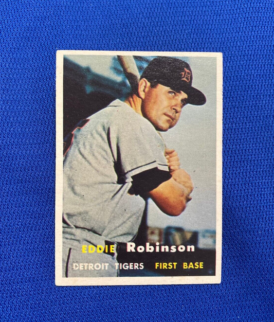 1957 TOPPS EDDIE ROBINSON DETROIT TIGERS #238 CARD VINTAGE SET-BREAK