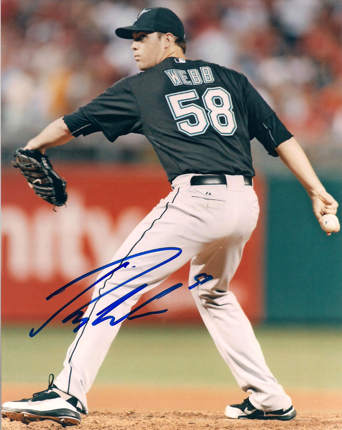 RYAN WEBB FLORIDA MARLINS AUTOGRAPHED SIGNED 8X10 PHOTO W/COA