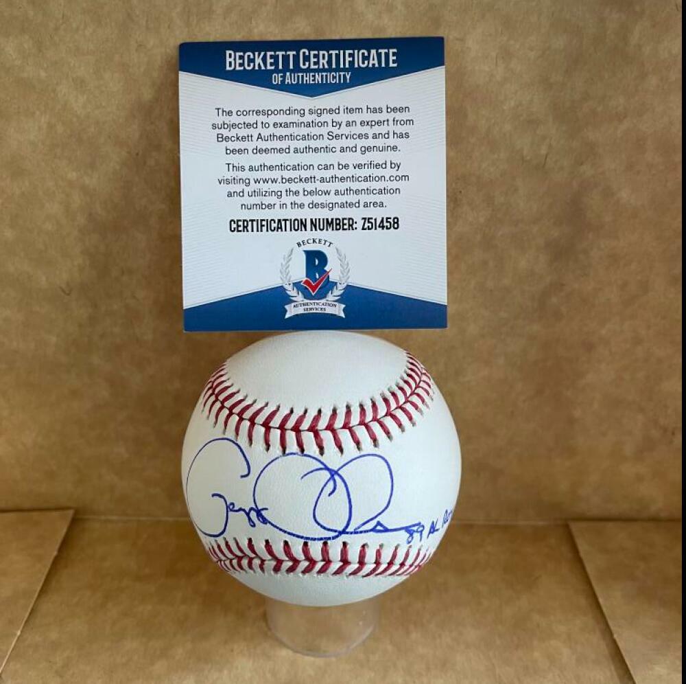 GREGG OLSON 89 A.L. ROY ORIOLES SIGNED AUTOGRAPHED M.L. BASEBALL BAS  Z51458