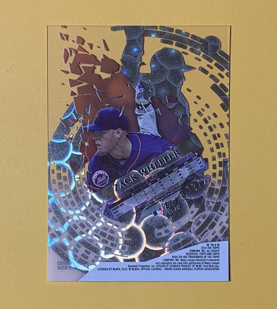2014 TOPPS HIGH TEK ZACK WHEELER AUTOGRAPH CLOUDS DIFFRACTOR /25 #HT-ZW METS