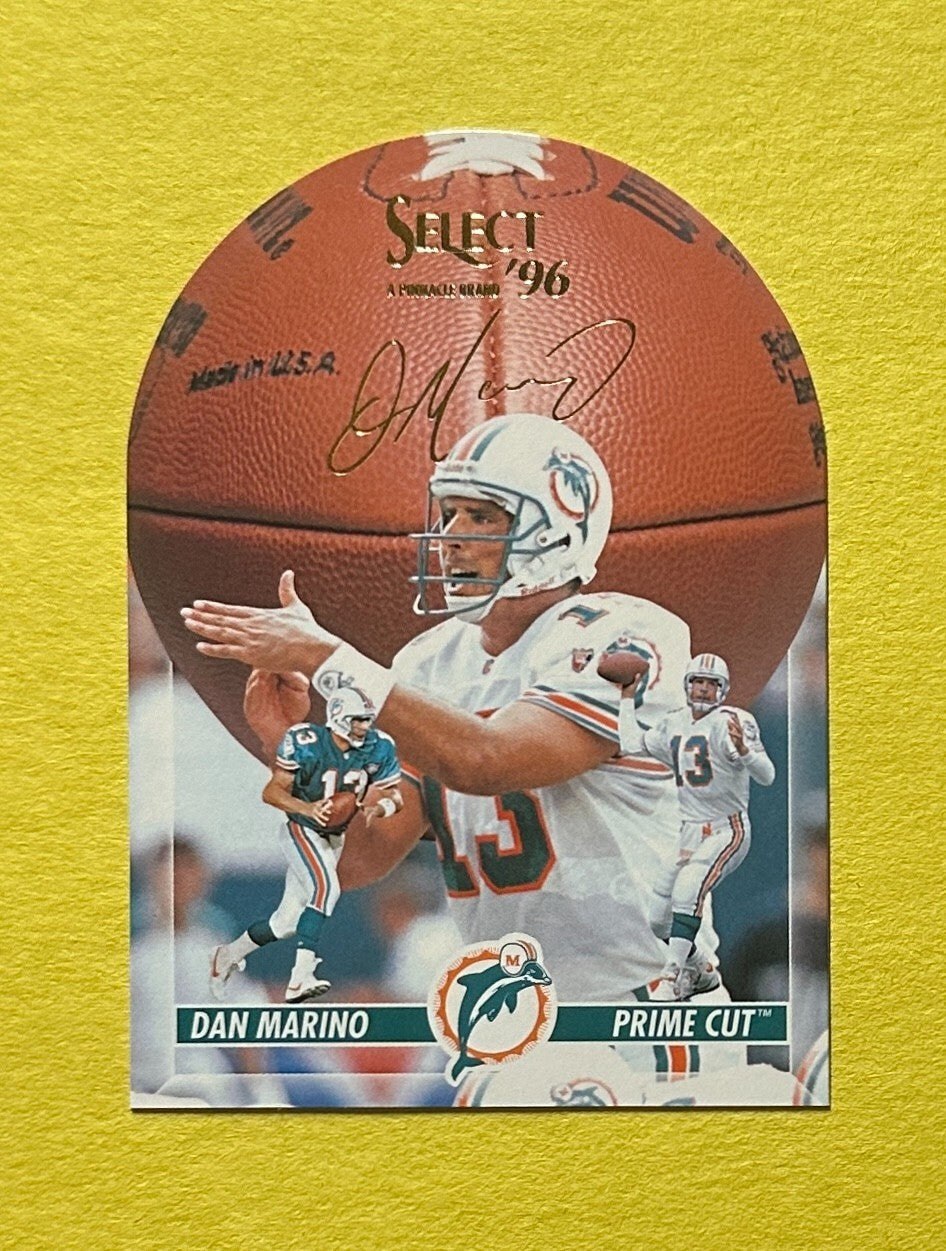 1996 PINNACLE SELECT DAN MARINO PRIME CUT /1996 #10 DOLPHINS HOF