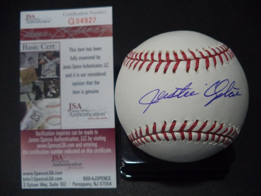 JUSTIN UPTON SAN DIEGO PADRES SIGNED AUTOGRAPHED ROMLB BASEBALL JSA COA #G04927