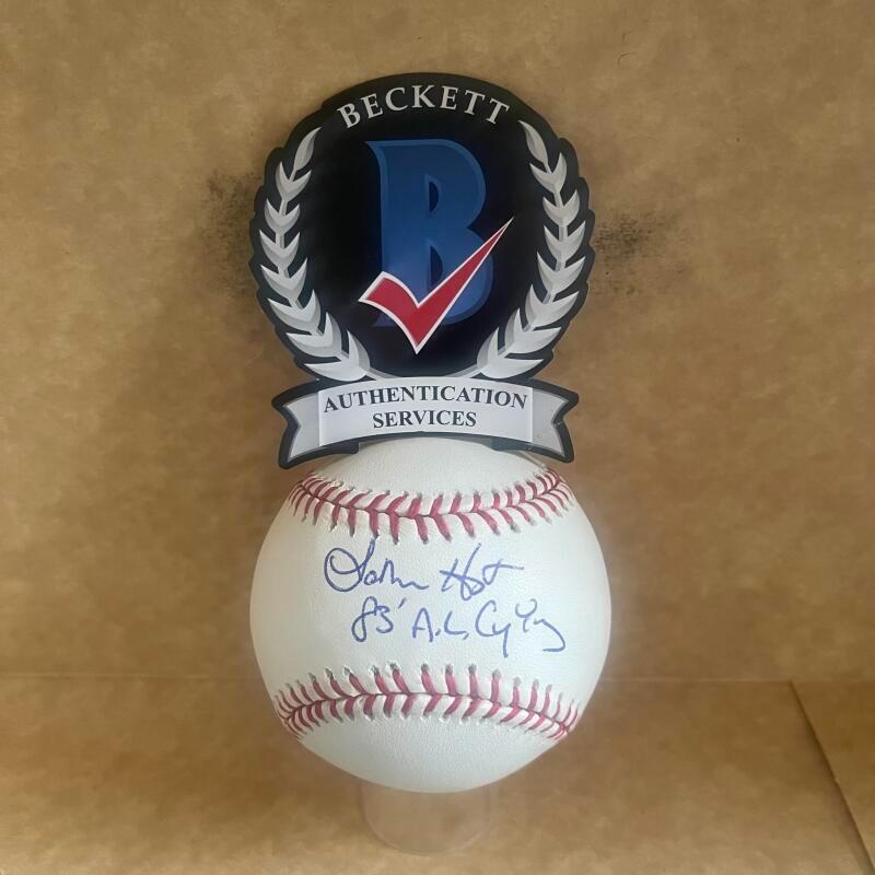 LAMARR HOYT 83 A.L. CY SIGNED AUTOGRAPHED M.L. BASEBALL BECKETT AUTHENTICATED