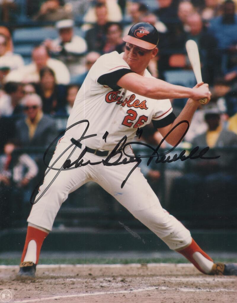 JOHN "BOOG" PWELL ORIOLES SIGNED AUTOGRAPHED 8X10 PHOTO W/ COA