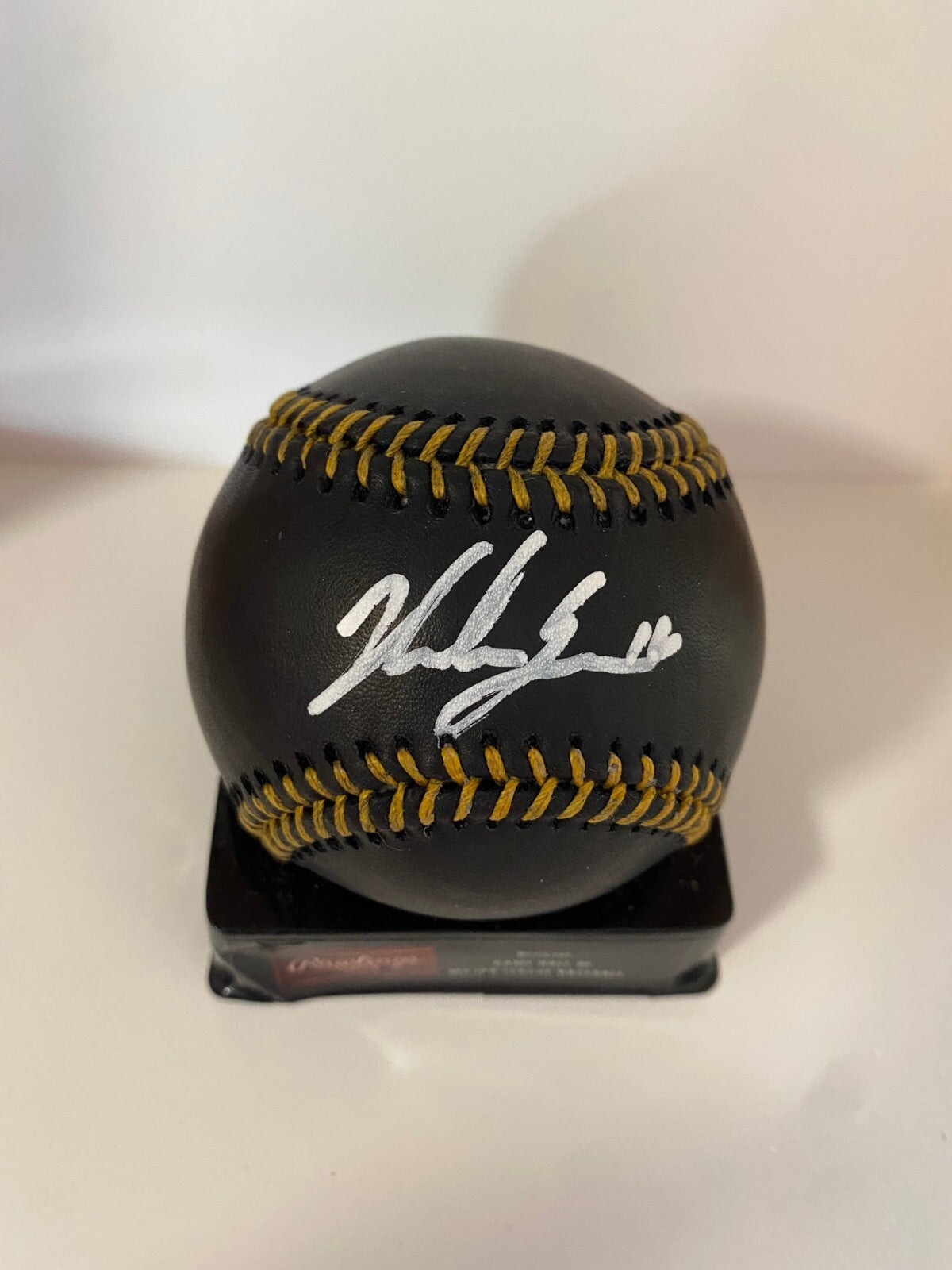 NOLAN GORMAN ST. LOUIS CARDINALS SIGNED AUTOGRAPHED BLACK M.L. BASEBALL BECKETT