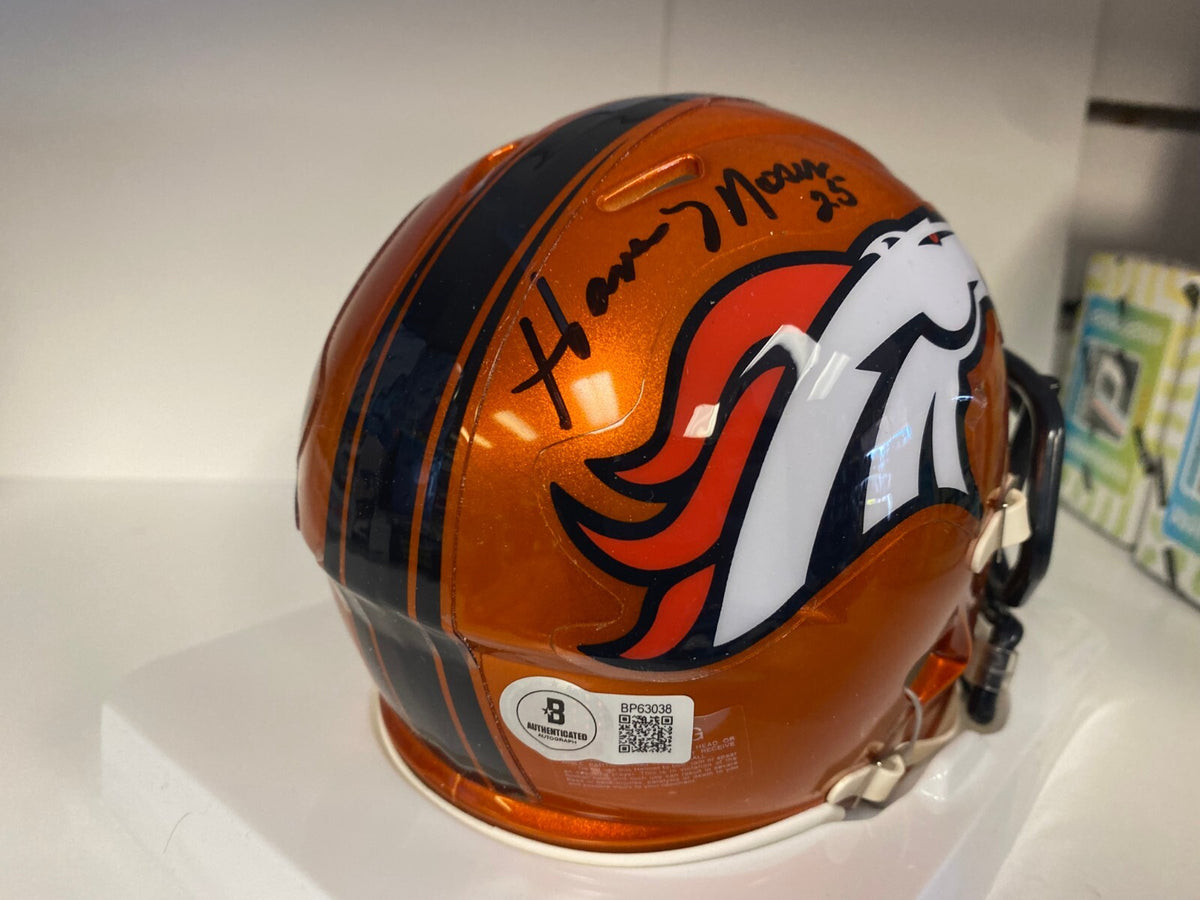HAVEN MOSES DENVER BRONCOS SIGNED AUTOGRAPHED MINI HELMET BECKETT BAS