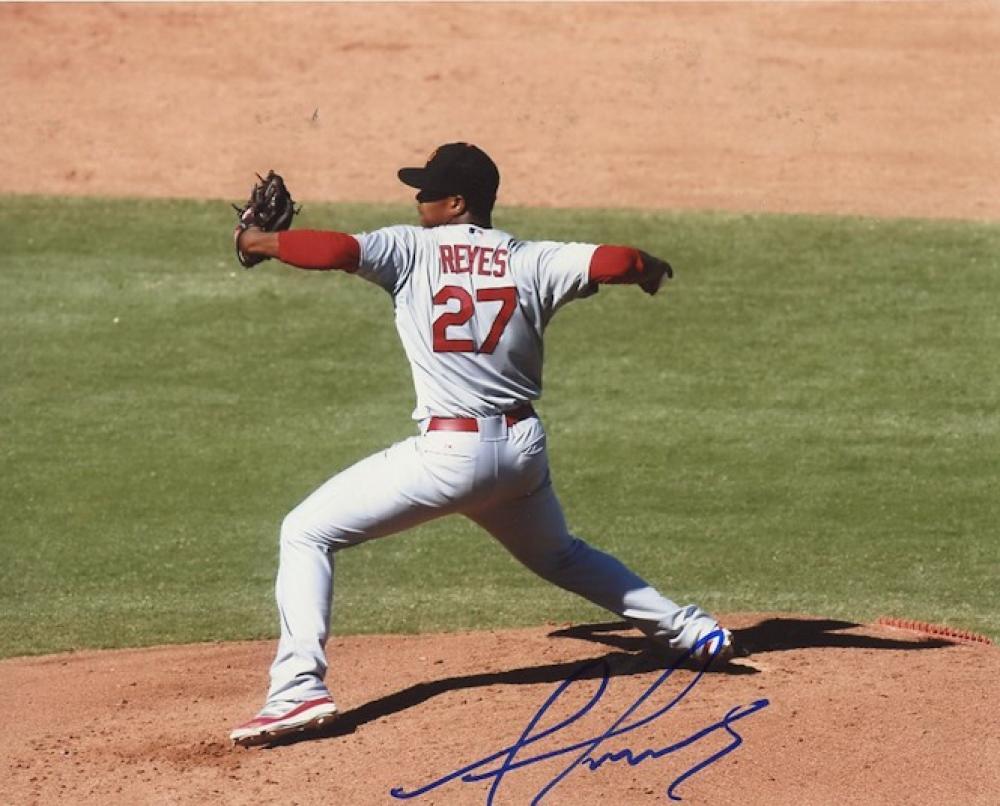 ALEX REYES ST. LOUIS CARDINALS  #27 SIGNED AUTOGRAPHED 8X10  PHOTO