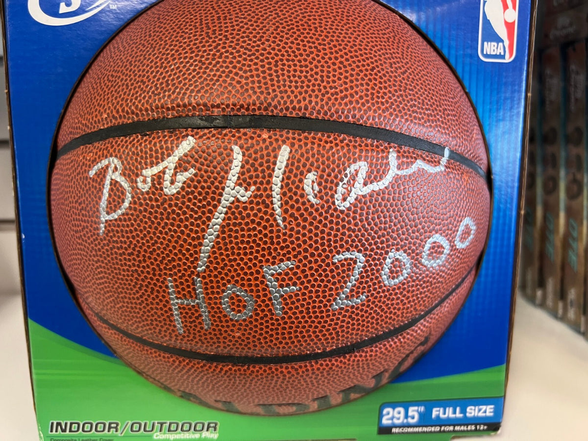 BOB MCADOO HOF 2000 LAKERS CELTICS SIGNED AUTOGRAPHED SPALDING BASKETBALL W/COA