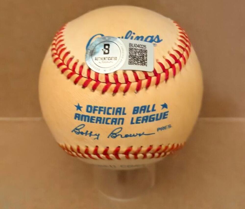 JOSE CANSECO OAKLAND A'S VINTAGE SIGNED AUTOGRAPHED A.L. BASEBALL BECKETT AUTH