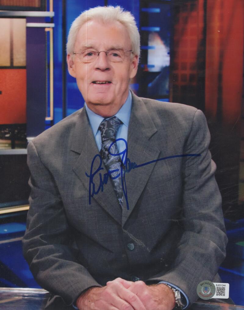 PETER GAMMONS ESPN HOF  SIGNED 8X10 PHOTO BECKETT BJ031244
