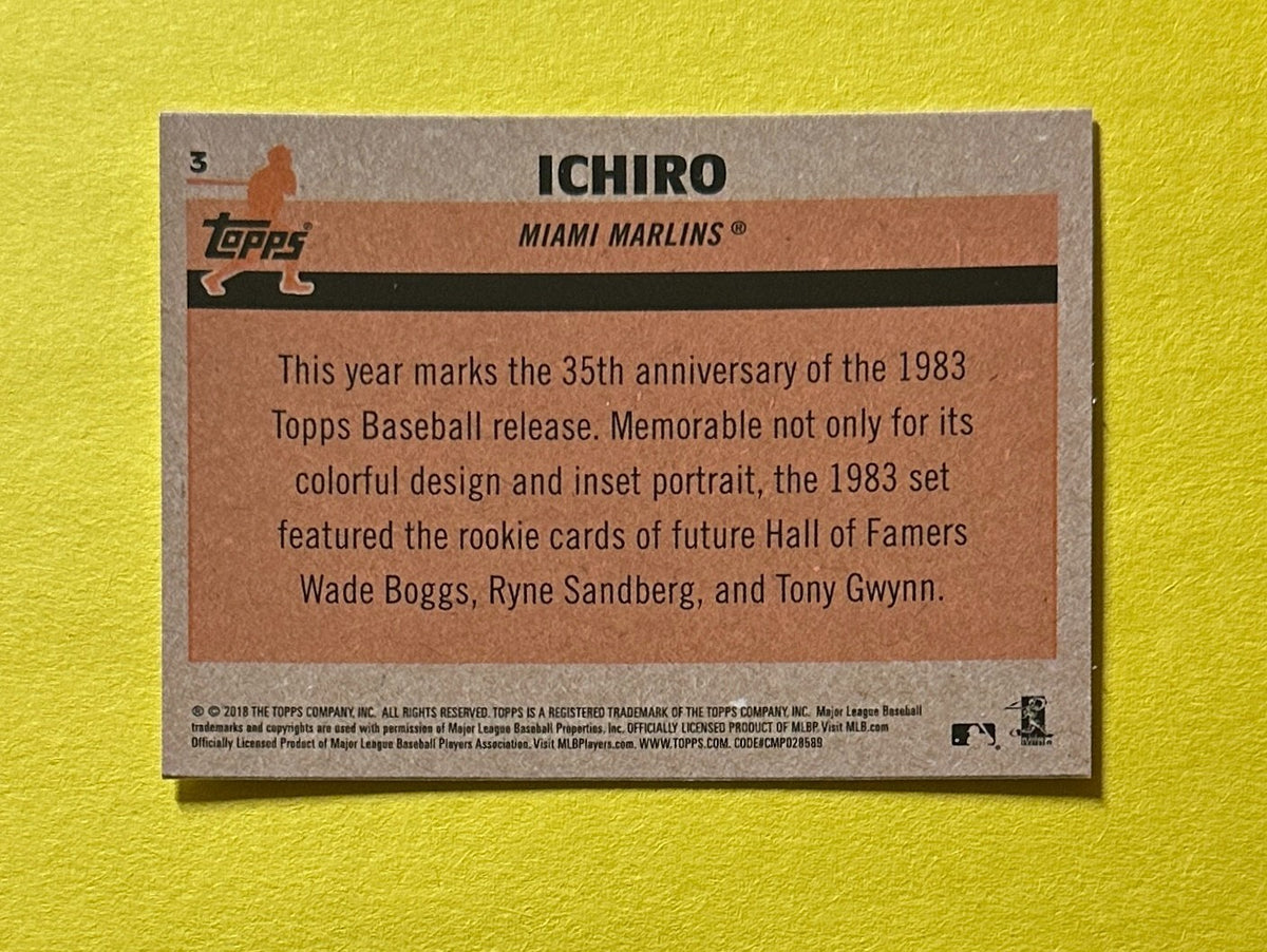 2018 TOPPS '83 SILVER PACK CHROME ICHIRO #3 MARLINS