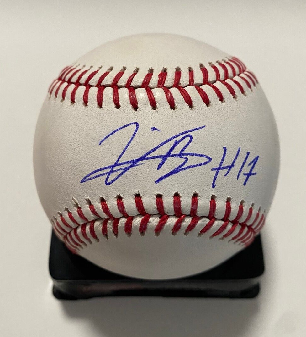 VIDAL BRUJAN MIAMI MARLINS SIGNED AUTOGRAPHED M.L. BASEBALL BECKETT