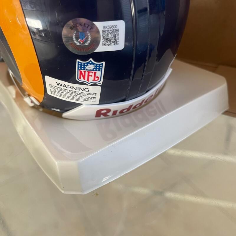 TOM MACK RAMS HOF 99 SIGNED AUTOGRAPHED MINI HELMET BECKETT AUTH