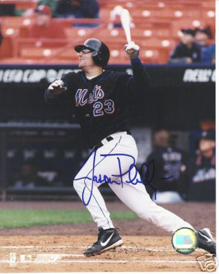 JASON PHILLIPS NEW YORK METS SIGNED 8X10 PHOTO W/COA