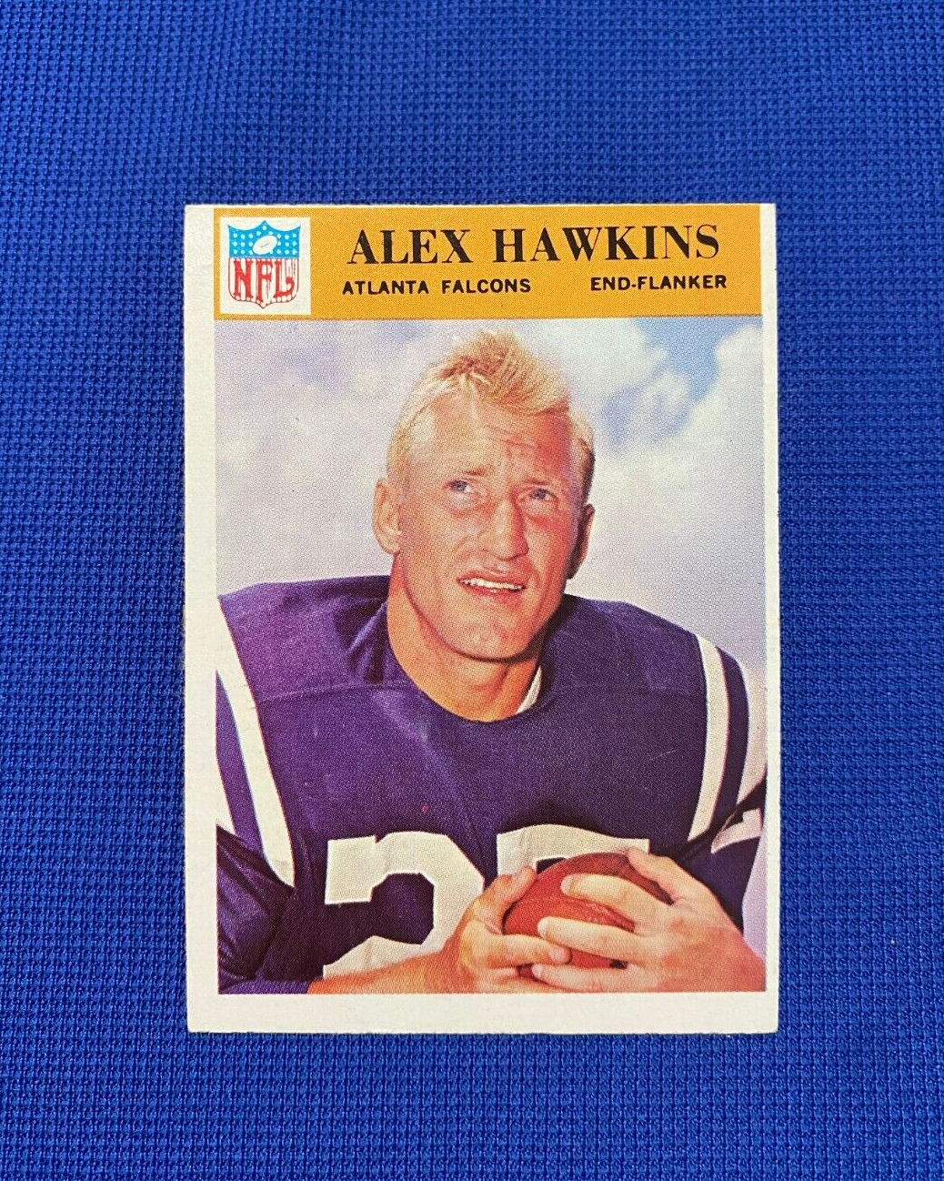 1966 PHILADELPHIA NFL FOOTBALL ALEX HAWKINS ATLANTA FALCONS #6 CARD VINTAGE