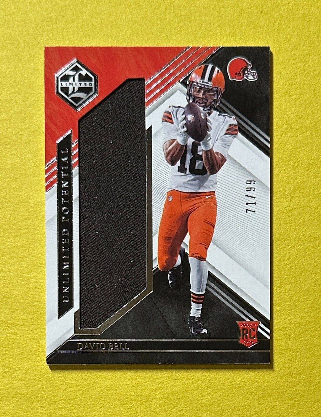 2022 PANINI LIMITED DAVID BELL UNLIMITED POTENTIAL RELIC /99 #LP-DBE BROWNS
