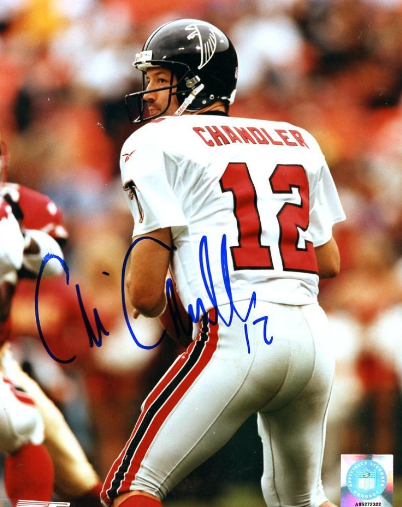 CHRIS CHANDLER ATLANTA FALCONS #12 SIGNED AUTOGRAPHED 8X10 PHOTO W/COA