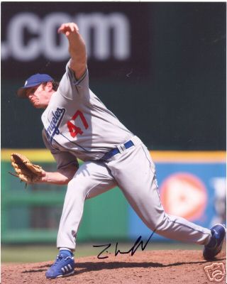 TIM HAMULACK LOS ANGELES DODGERS SIGNED 8X10 PHOTO