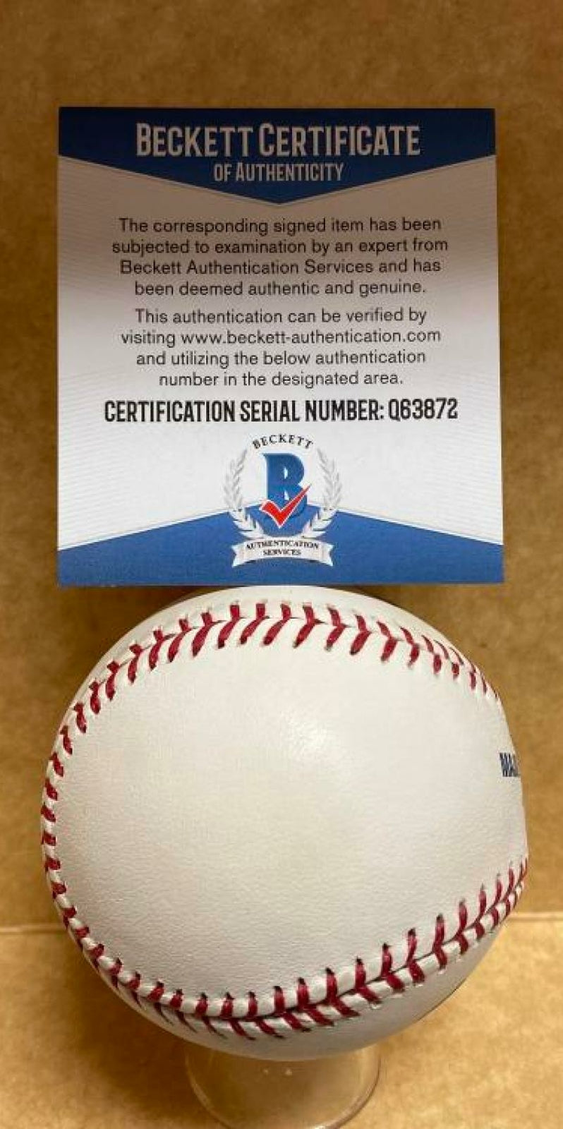 GIL BLANCO 1965 YANKEES SIGNED AUTOGRAPHED M.L. BASEBALL BECKETT Q63872