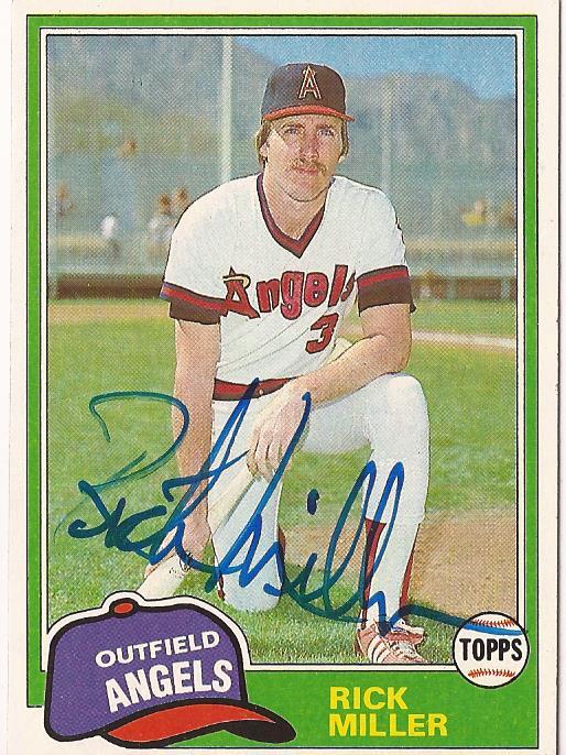 RICK MILLER ANAHEIM ANGELS AUTOGRAPHED SIGNED 1981 TOPPS #239 CARD COA