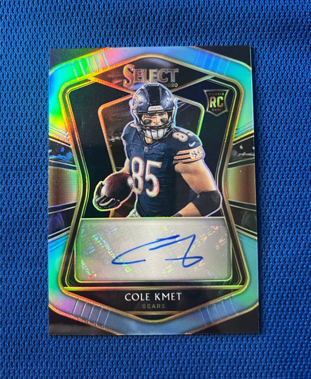 2020 SELECT COLE KMET CHICAGO BEARS AUTO SIGNED RC BLUE PRIZM /49 #RS-CKM