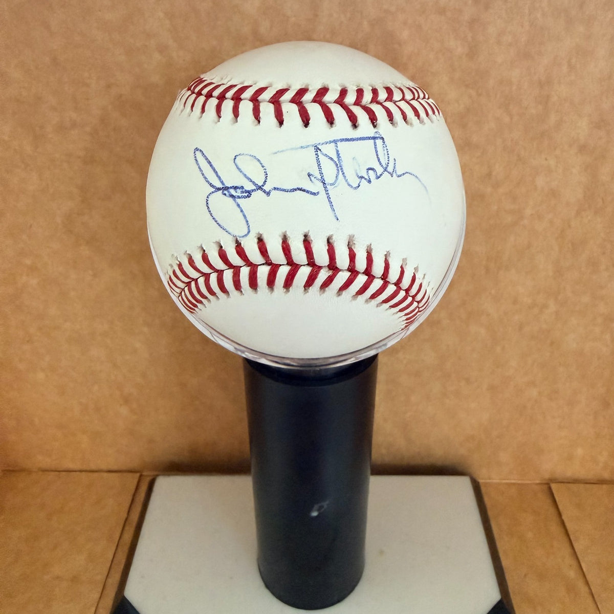 JOHN STERLING YANKEES ANNOUNCER SIGNED AUTOGRAPHED M.L. BASEBALL BECKETT AUTH
