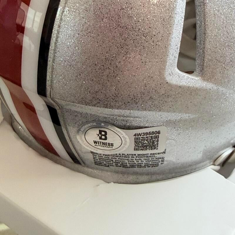 AJ HAWK #47 OHIO STATE BUCKEYES SIGNED MINI HELMET BECKETT AUTH