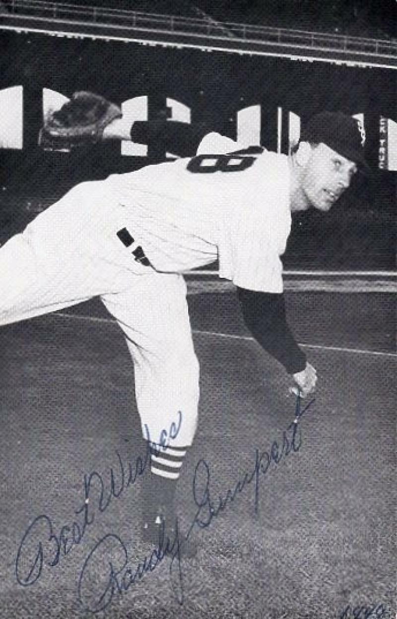 RANDY GUMPERT CHICAGO WHITE SOX  SIGNED 4X6 POSTCARD W/ COA