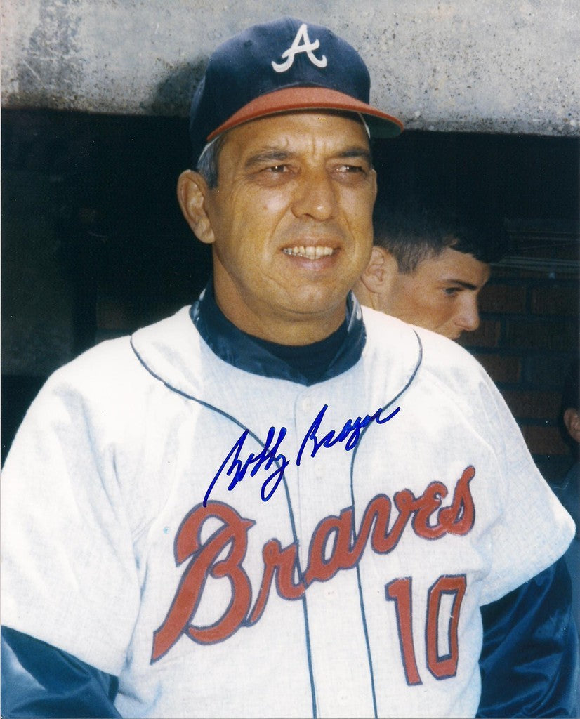 BOBBY BRAGAN ATLANTA BRAVES SIGNED 8X10 PHOTO W/COA