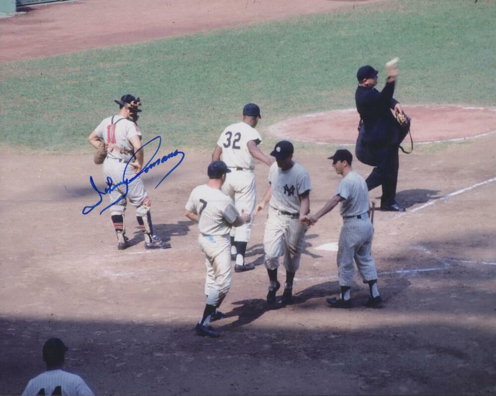 JOHNNY ROMANO CLEVELAND INDIANS  SIGNED AUTOGRAPHED 8X10 PHOTO W/ COA