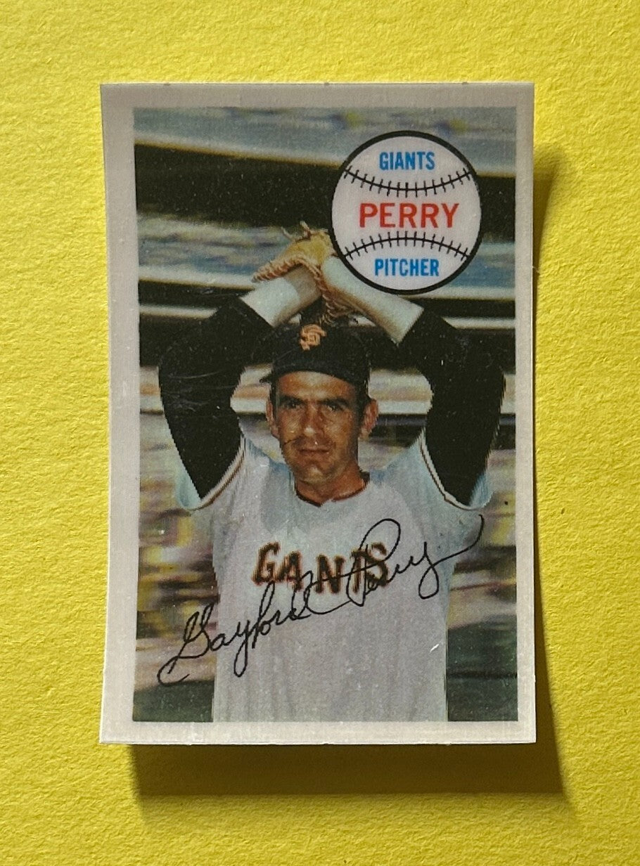 1970 KELLOGG'S 3-D GAYLORD PERRY #20 GIANTS HOF