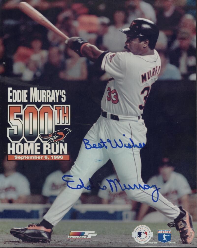 EDDIE MURRAY BALTIMORE ORIOLES SIGNED AUTOGRAPHED 8X10 PHOTO CSA AUTH