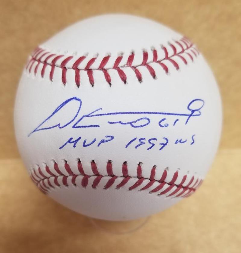 LIVAN HERNANDEZ MVP 1997 WS MARLINS SIGNED AUTOGRAPH BASEBALL BECKETT F50849