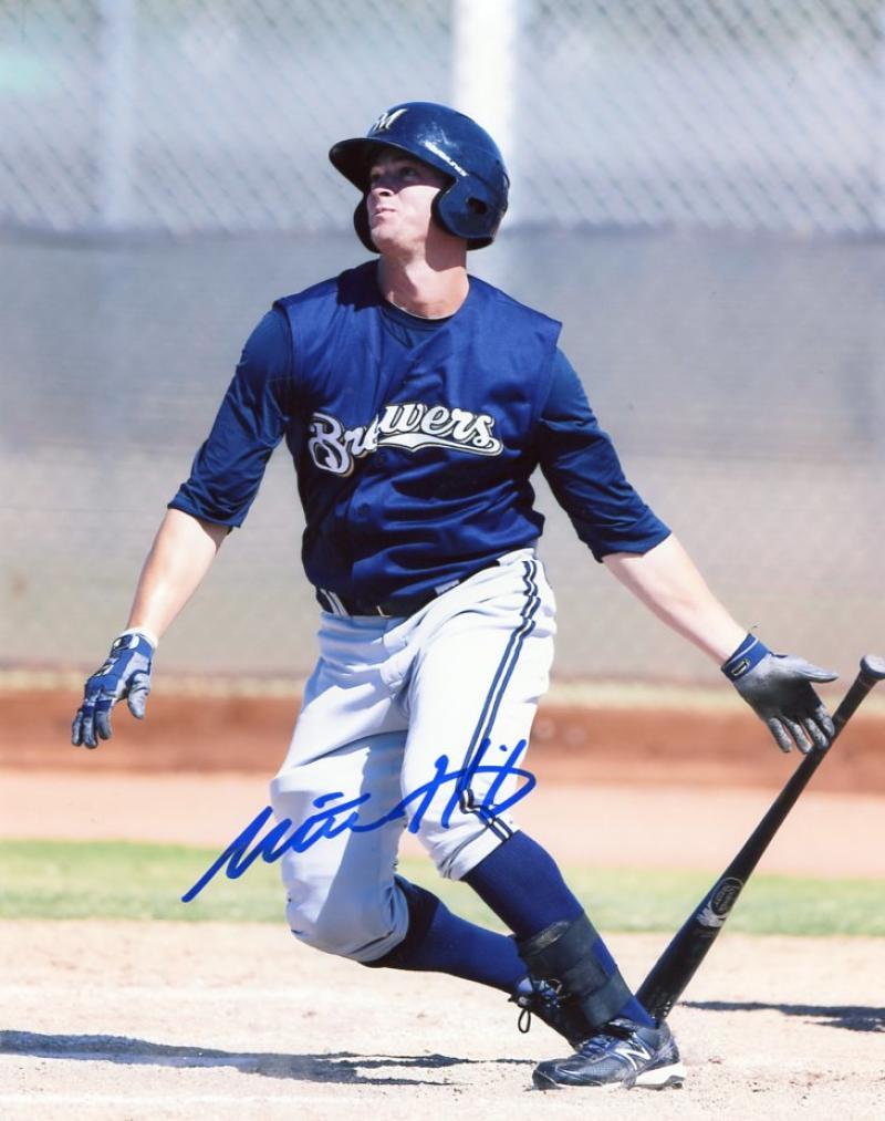MITCH HANIGER MILWAUKEE BREWERS SIGNED AUTOGRAPHED 8X10 PHOTO W/COA