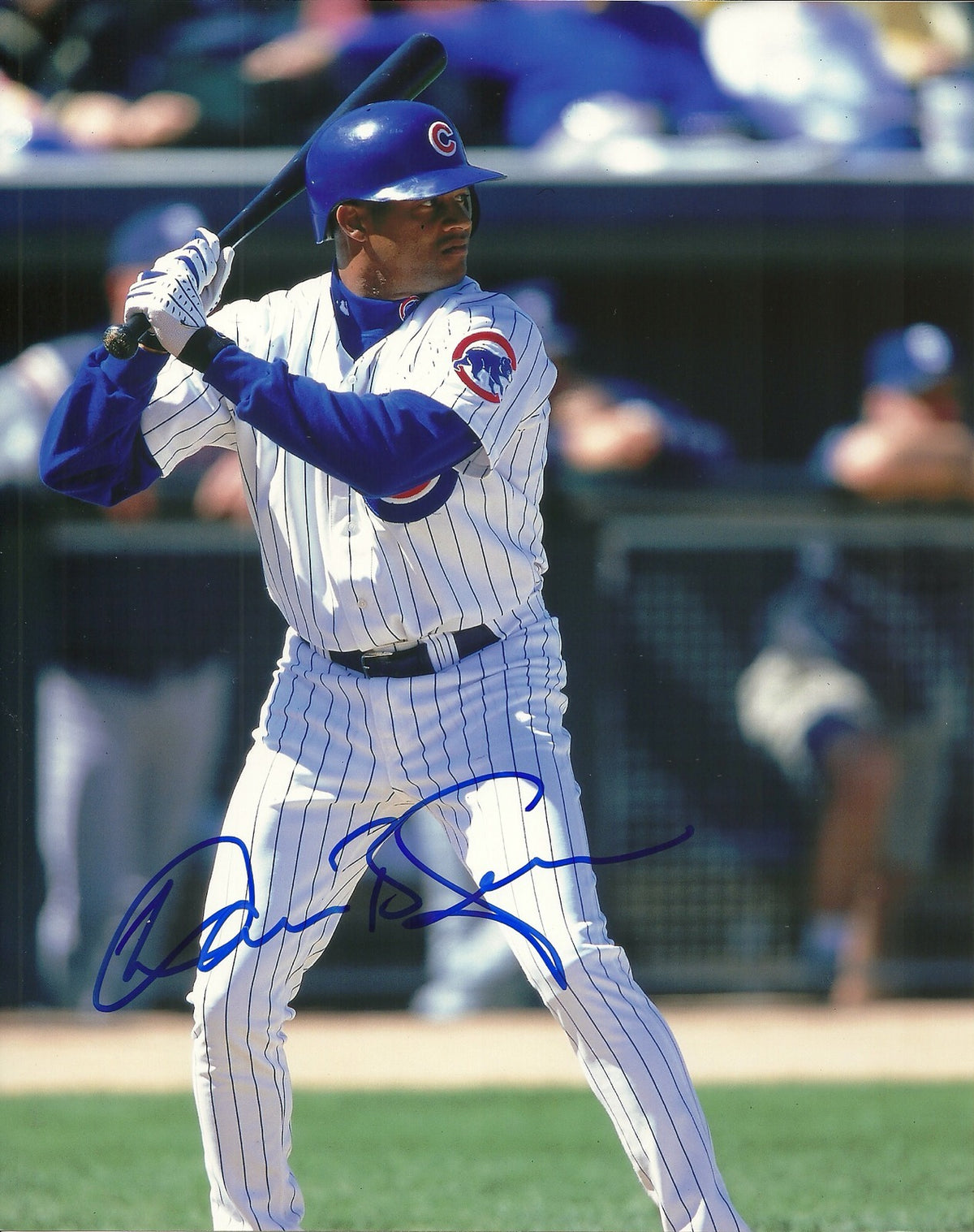 DAMON BUFORD CHICAGO CUBS SIGNED AUTOGRAPHED 8x10 PHOTO W/COA AT BAT