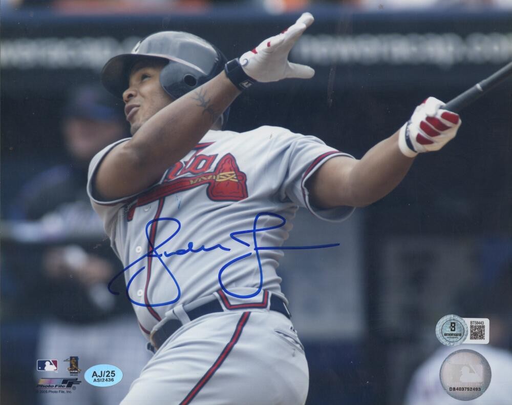 ANDRUW JONES ATLANTA BRAVES SIGNED AUTOGRAPHED 8X10 PHOTO BECKETT BT58443