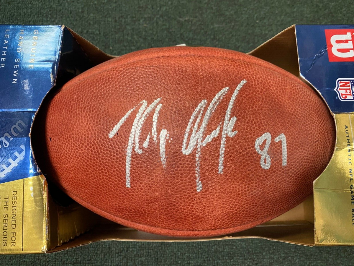 ROB GRONKOWSKI NEW ENGLAND PATRIOTS SIGNED DUKE WILSON AUTHENTIC FOOTBALL JSA