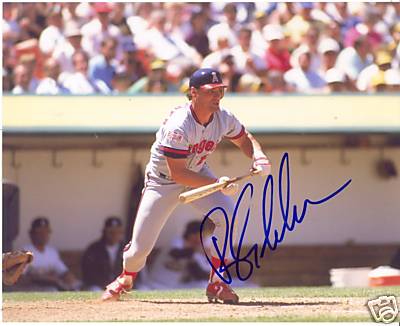 BILL SCHROEDER CALIFORNIA ANGELS SIGNED 8X10 PHOTO COA