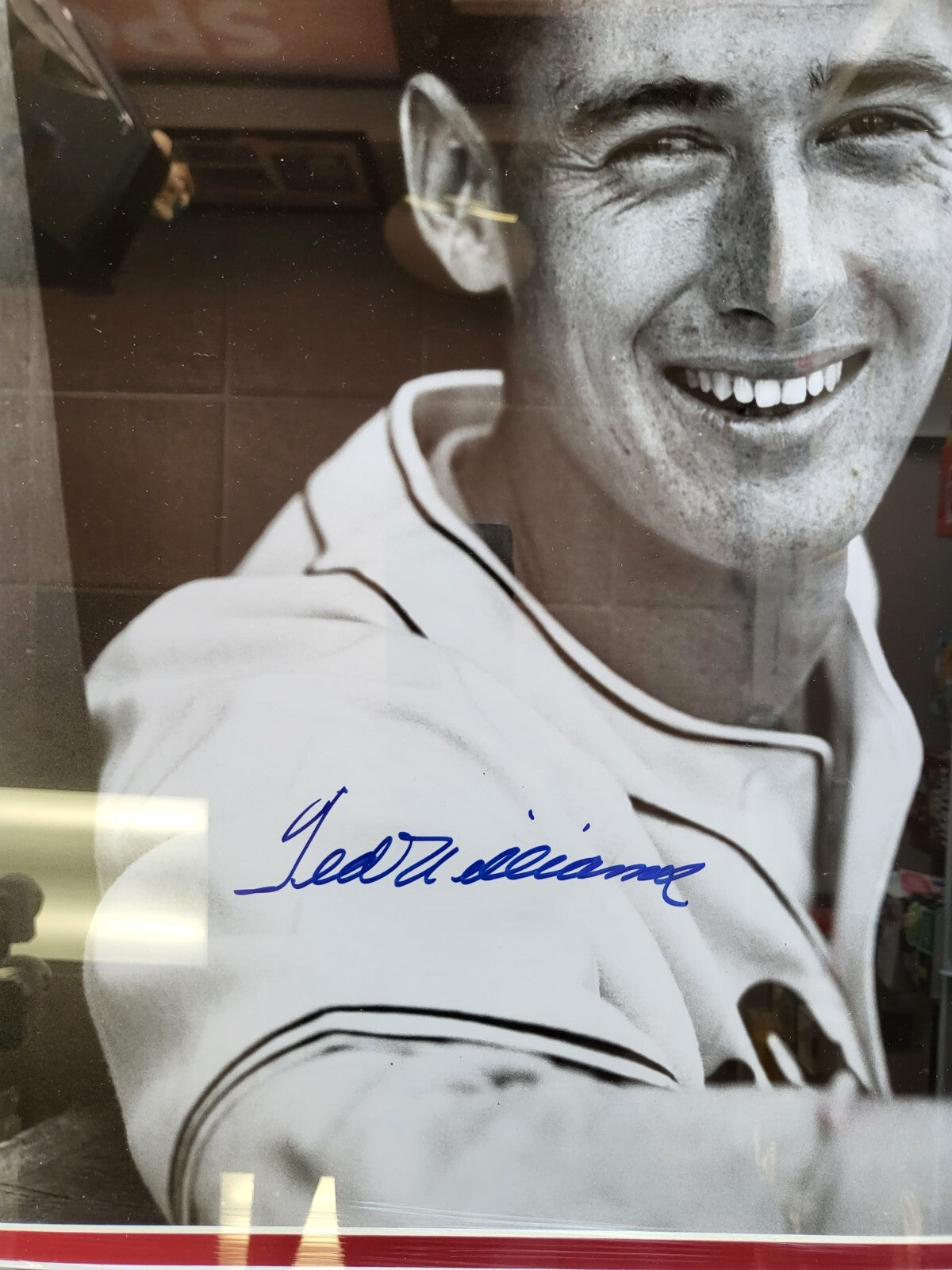 TED WILLIAMS RED SOX SIGNED AUTOGRAPHED 16X20 PHOTO MATTED & FRAMED BECKETT AUTH